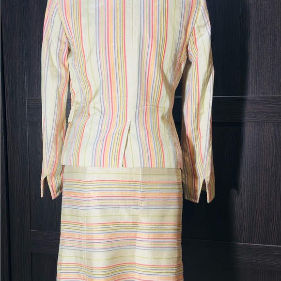 Akris Punto striped silk blazer/skirt set - Picture 7 of 15